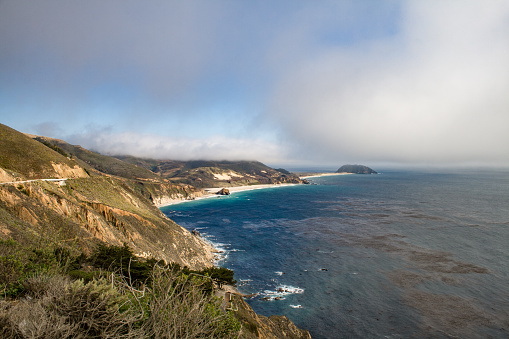 famous cabrillo highway at point sur state historic park, California, USA