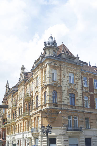 istock Historic beige stone building in lviv 1218971939