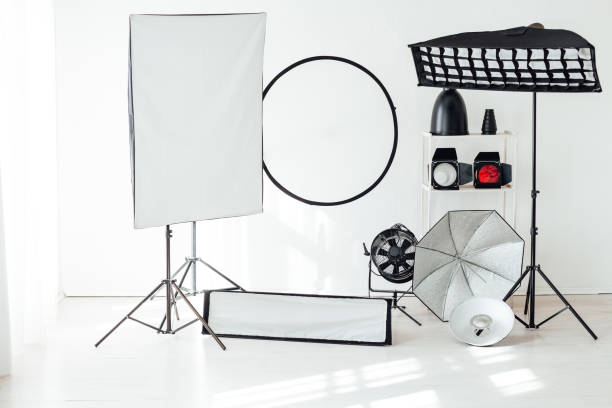 istock Photo studio equipment flash accessories professional photographer 1218974344