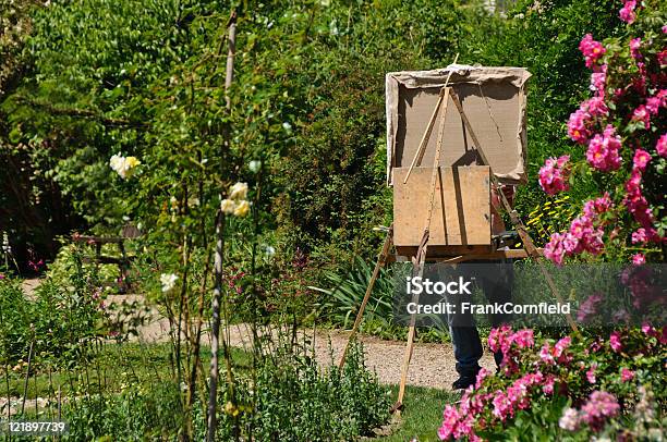 Artist In Garden Stock Photo - Download Image Now - Adult, Art, Artist