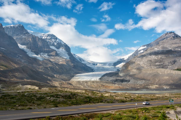 istock Icefields Parkway and Athabasca glacier in Jasper National park,  Rocky Mountains, Alberta, Canada 1218978227