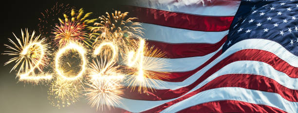 new year's day with us flag