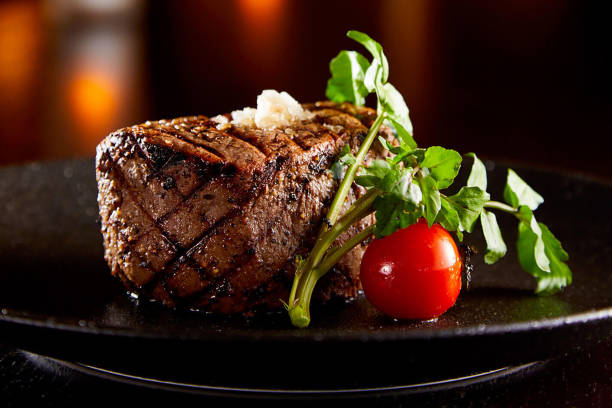 istock Grilled steak, serving with rich ingredients, delicious and being hungered image 1218983750