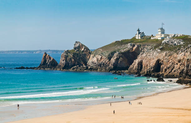 istock sand beach in Brittany, France 1218986097