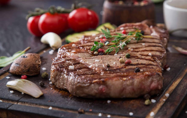 istock Grilled steak, serving with rich ingredients, delicious and being hungered image 1218986147