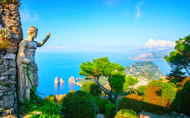 istock Statue and gardens on Capri Island reflex 1218986287