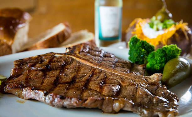 istock Grilled T-bone Steak, serving with rich ingredients, delicious and being hungered image 1218986890