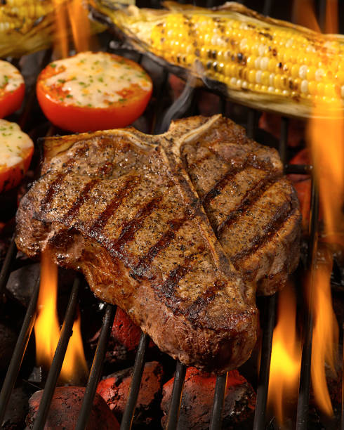 istock Grilled T-bone Steak, serving with rich ingredients, delicious and being hungered image 1218987077