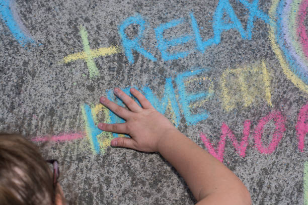 istock Drawings with colored chalks on the street 2 1218987623