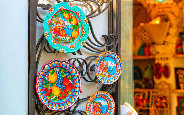 istock Traditional colorful ceramics plates in Positano town reflex 1218989433