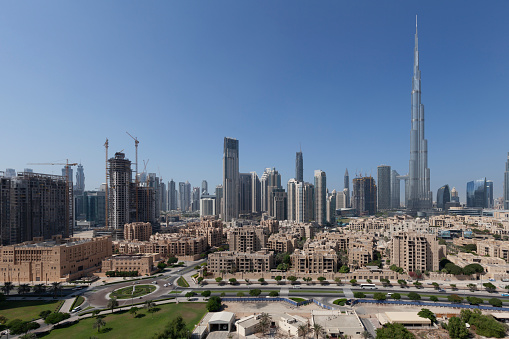 Dubai, UAE - October 26, 2019: dubai city skyline, united arab emirates.