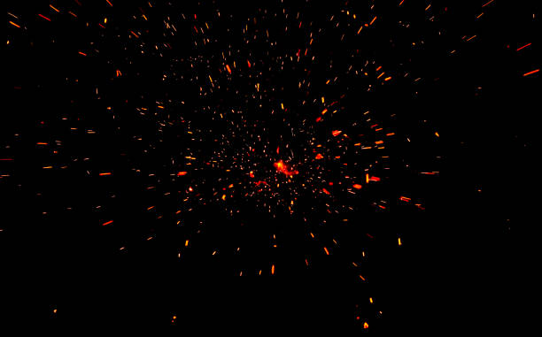istock fire flames with sparks on black background 1218991300