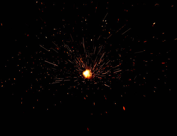 istock fire flames with sparks on black background 1218991453
