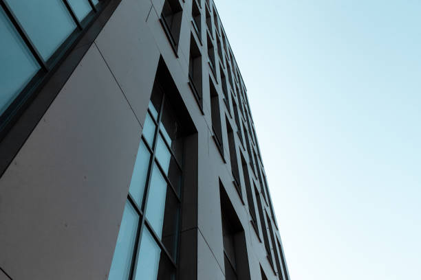 istock Abstract view of a modern building facade. Perspective of a office skyscraper 1218991996