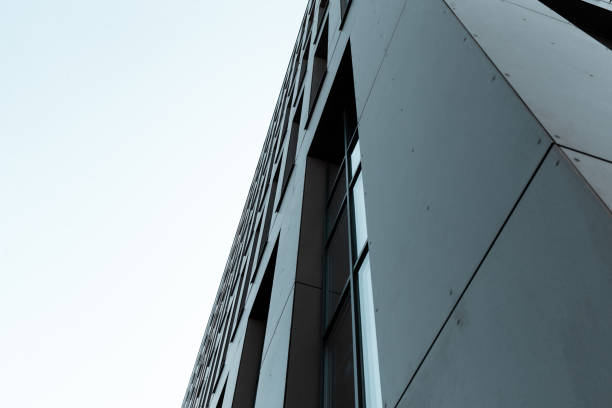 istock Abstract view of a modern building facade. Perspective of a office skyscraper 1218992064