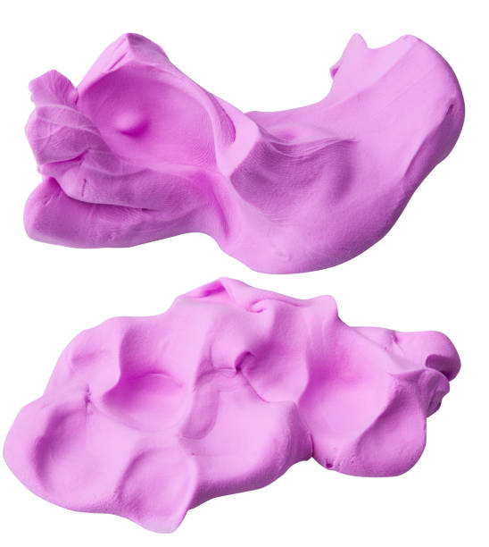 Vivid plasticine isolated on a white background.