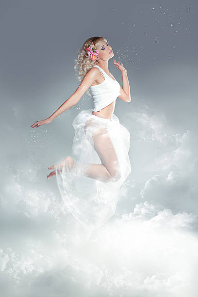 istock Flying girl in dreams 121899945