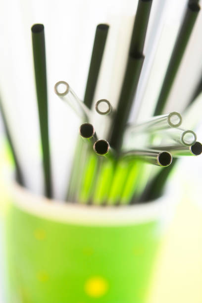 istock Stainless Steel, bamboo and glass drinking Straws 1219000925