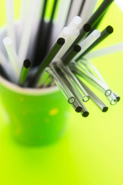 istock Stainless Steel, bamboo and glass drinking Straws 1219001306