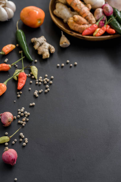 istock Basic ingredients of seasoning in a wooden plate. 1219003517