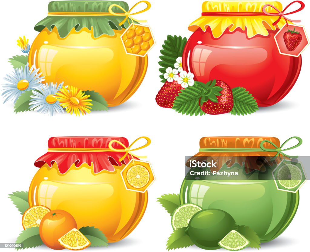 Marmelade et miel - clipart vectoriel de Aliment libre de droits