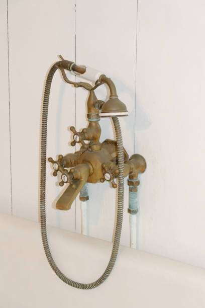 istock Vintage bath and shower fittings 1219005793