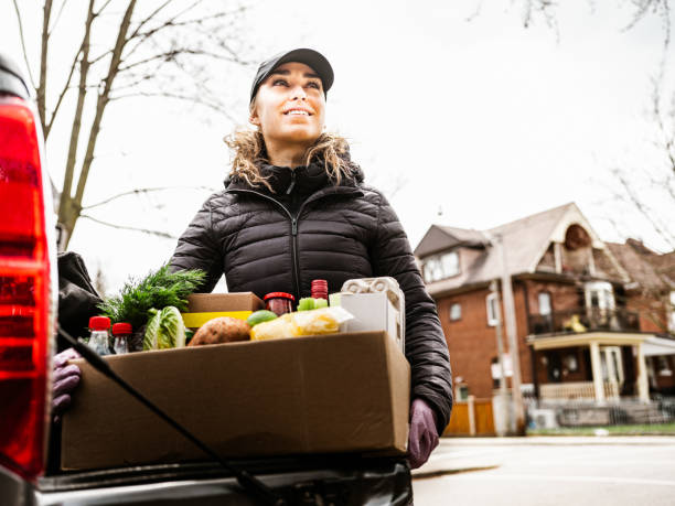 istock COVID-19, Home food delivery during lockdown 1219007337