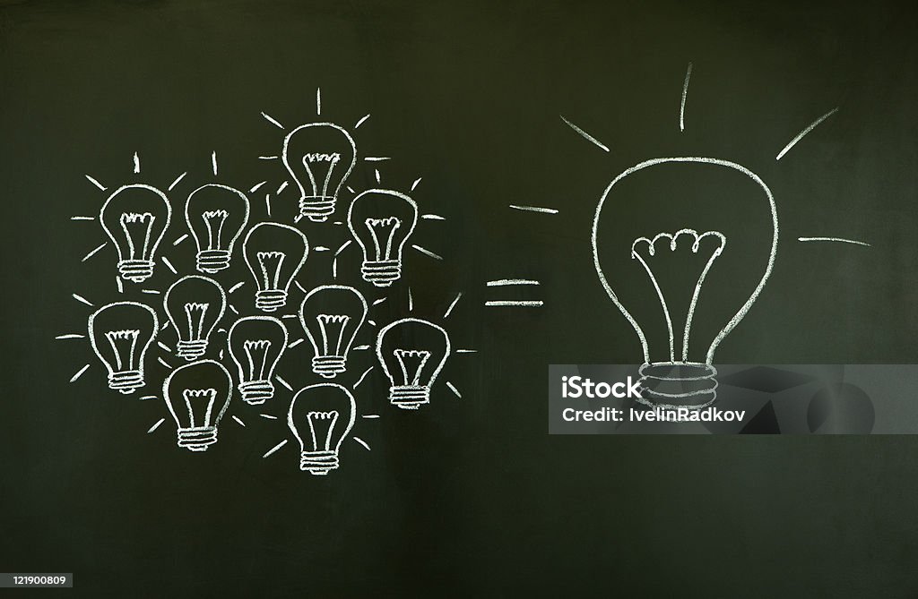 concept de travail d'équipe des ampoules - Photo de Ampoule électrique libre de droits