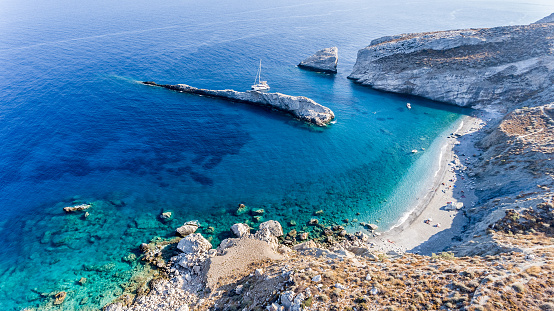 Katergo beach in Folegandros Island Cyclades Greece