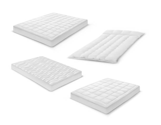 istock Mattress, orthopedic latex and foam models, 3d realistic set 1219010266