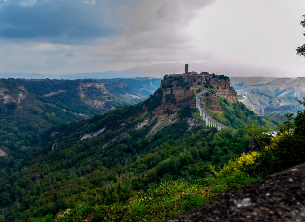 istock Panorama with Civita di Bagnoregio (Viterbo, Lazio, Italy). 1219013864