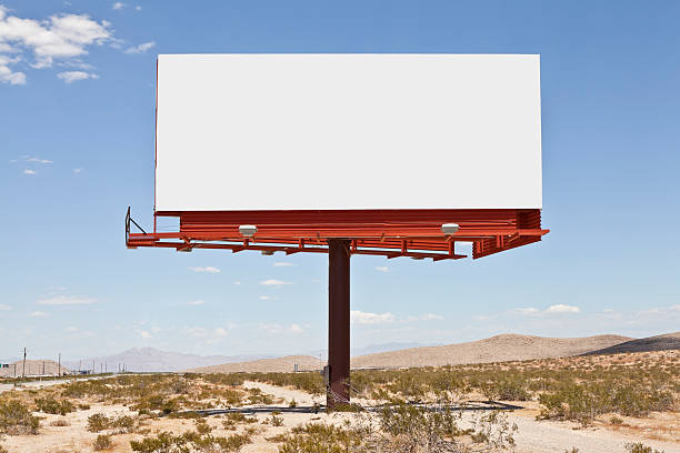 Big Blank Desert Billboard stock photo