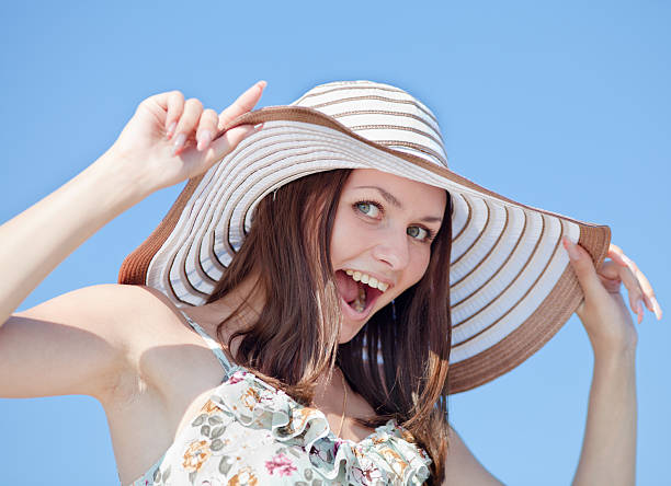 istock Girl on background of sky 121901943
