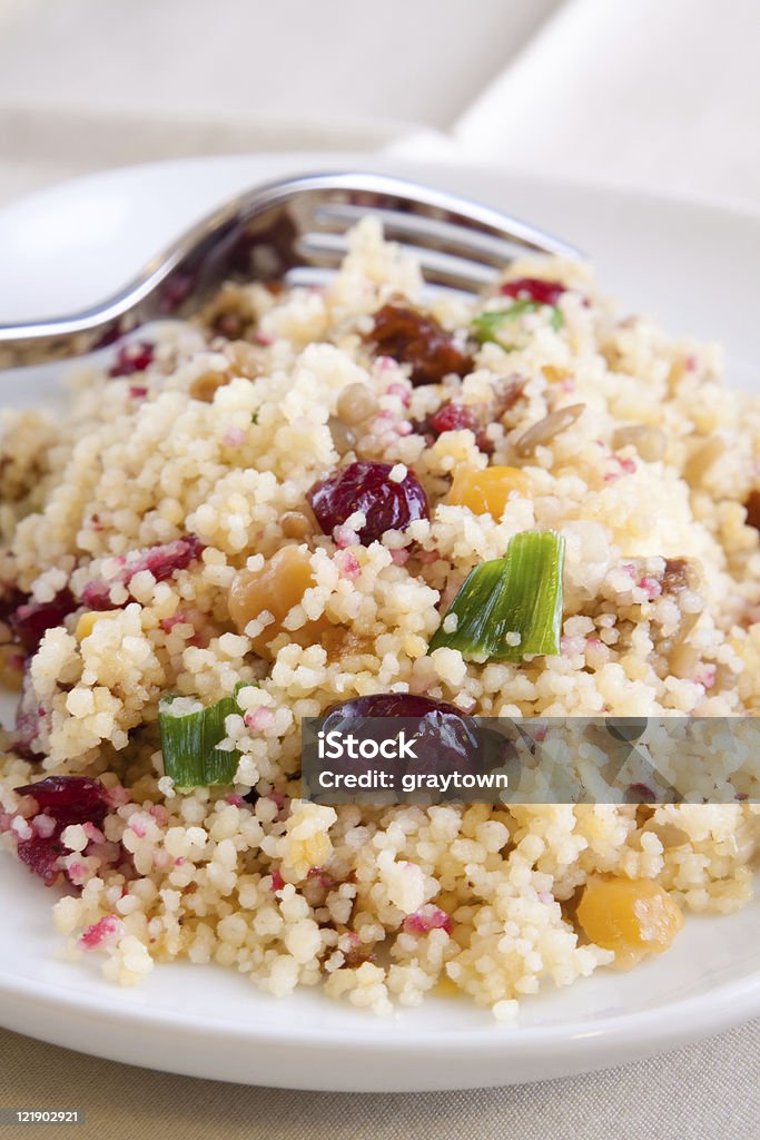 Vegan Salad - Cranberry Date Crunch  Couscous Stock Photo