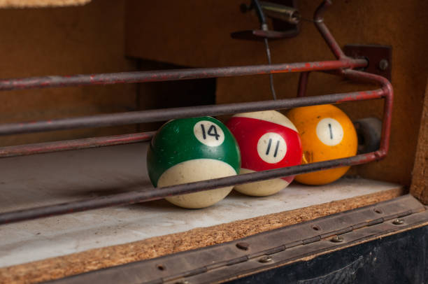 istock Billiards balls on billiards table. Billiard sport concept. 1219029588