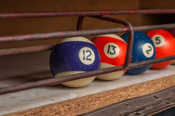 istock Billiards balls on billiards table. Billiard sport concept. 1219029784