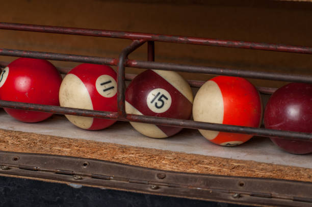 istock Billiards balls on billiards table. Billiard sport concept. 1219029824