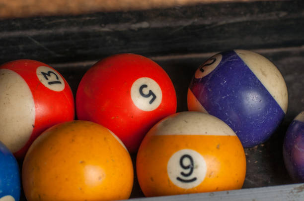 istock Billiards balls on billiards table. Billiard sport concept. 1219029868