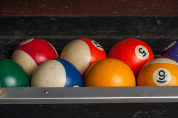 istock Billiards balls on billiards table. Billiard sport concept. 1219029941