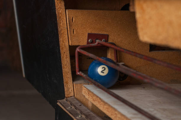 Billiards balls on billiards table. Billiard sport concept