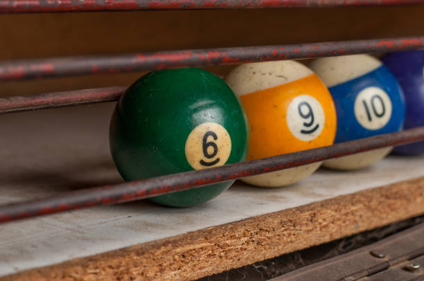 istock Billiards balls on billiards table. Billiard sport concept. 1219030045