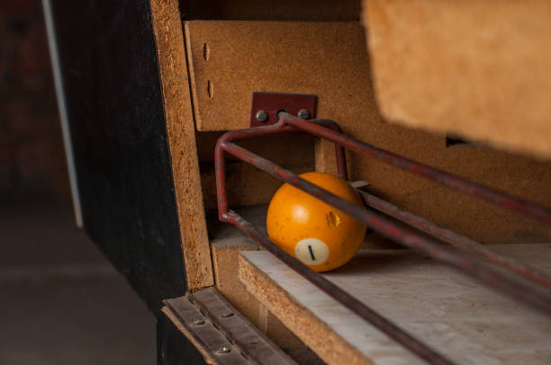 Billiards balls on billiards table. Billiard sport concept