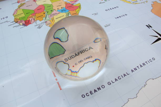 istock Crystal ball on map South Africa 1219031190