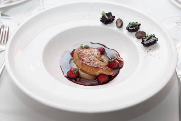 istock Foie gras with port sauce on table 1219031856