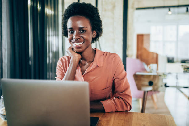 istock Businesswoman using laptop in office. 1219032265
