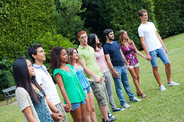 istock Group of Teenagers at Park 121903316