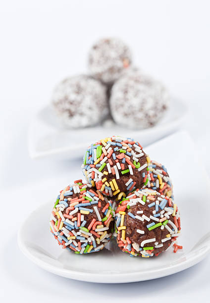 Chocolate bonbons with almonds and walnuts a delicious appetizer to celebrate and celebrate
