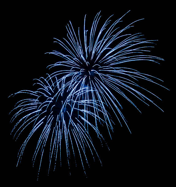 istock Colorful fireworks streaks in the night sky 121903462