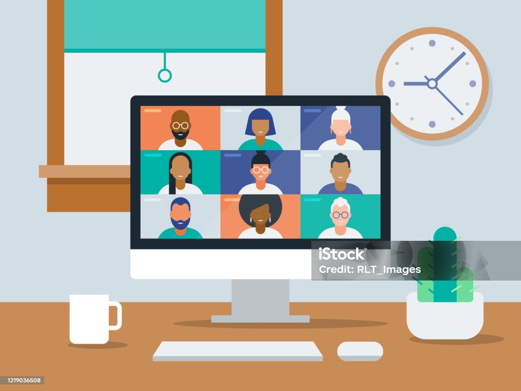 Illustration Du Bureau Bien Rangé De Travaildemaison Avec La