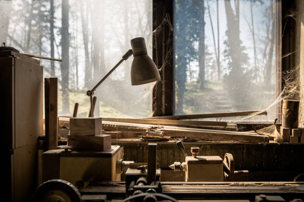 istock old lathe in an old carpenter's standing by a window covered with dust and spiderwebs 1219036876